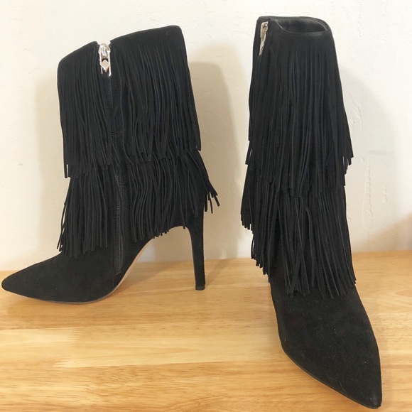 sam edelman black fringe boots